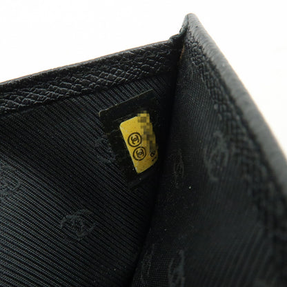 Chanel CC Button Coin Purse Leather, Black, Calfskin, Card Holder
