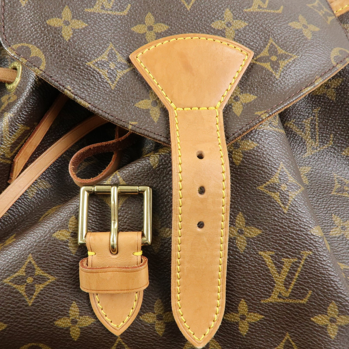 Louis Vuitton Vintage Montsouris Monogram Canvas, Brown, Canvas, Backpack