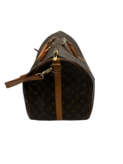 Louis Vuitton Keepall Monogram, Brown, Canvas, Travel Bag