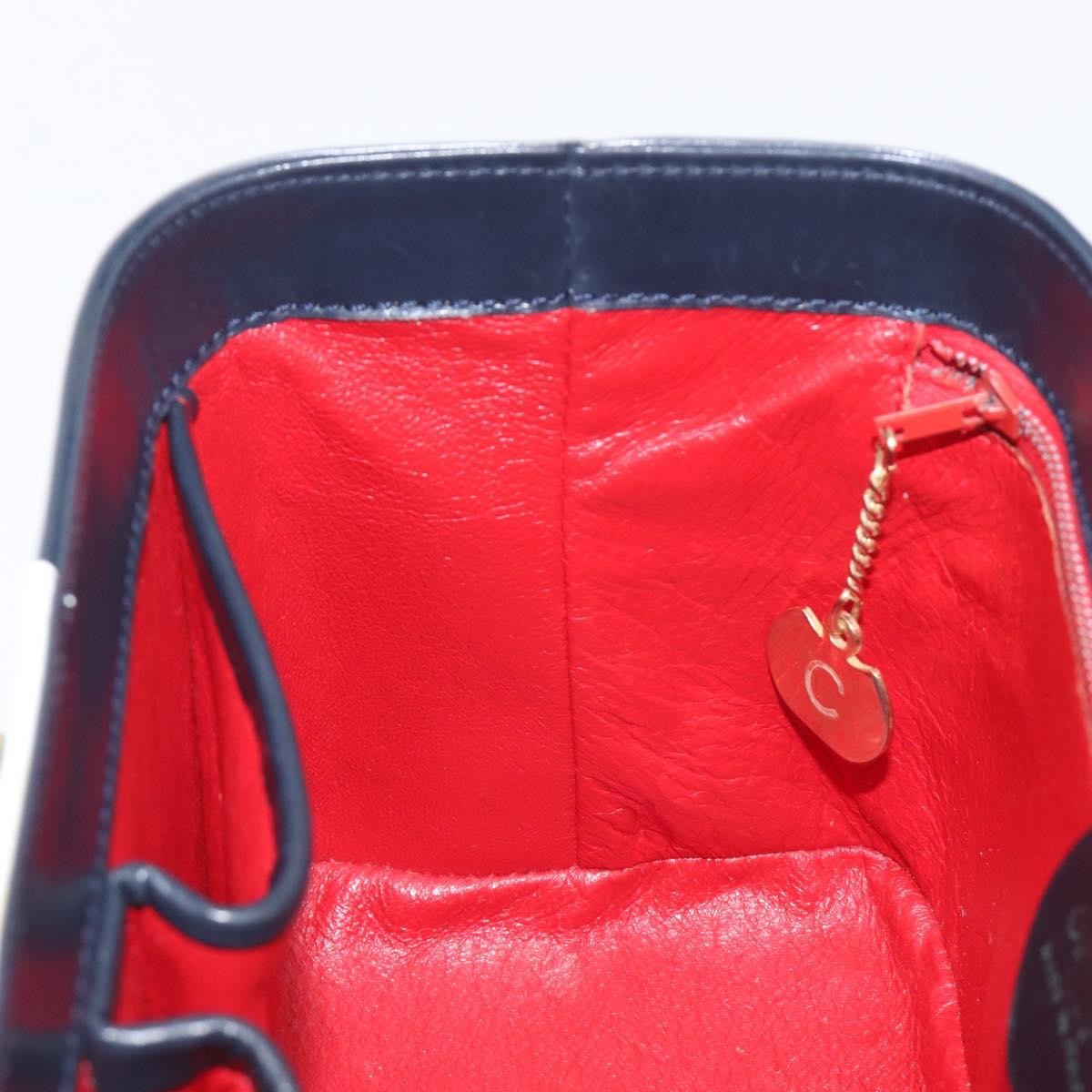 Celine Handbag Leather, Navy, Leather, Handbag