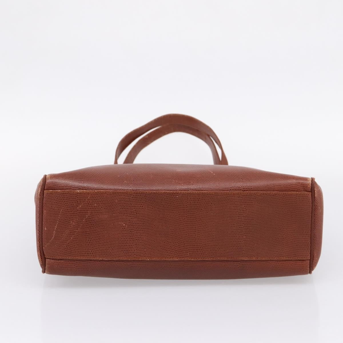 Salvatore Ferragamo Vala tote Embossed Leather, Brown, Leather, Tote Bag