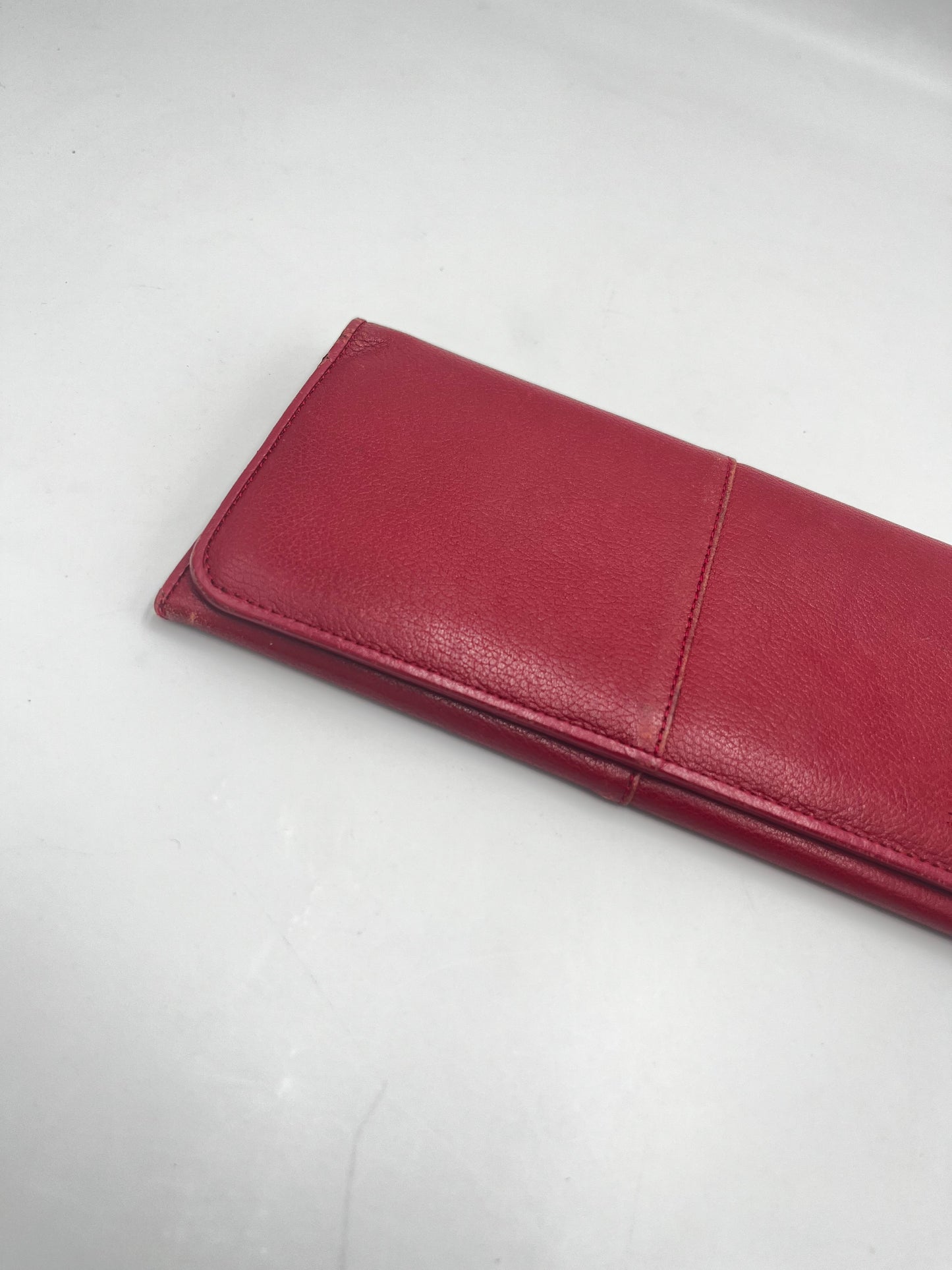 Burberry Porter Wallet Glitter Patent, Red, Leather, Wallet
