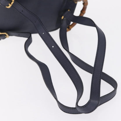 Gucci Vintage Bamboo Suede, Navy, Suede, Backpack