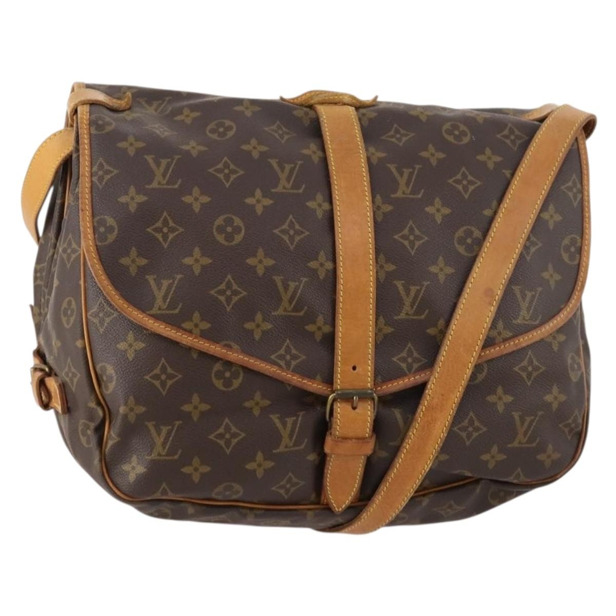 Louis Vuitton Saumur Monogram Canvas, Brown, Canvas, Shoulder Bag