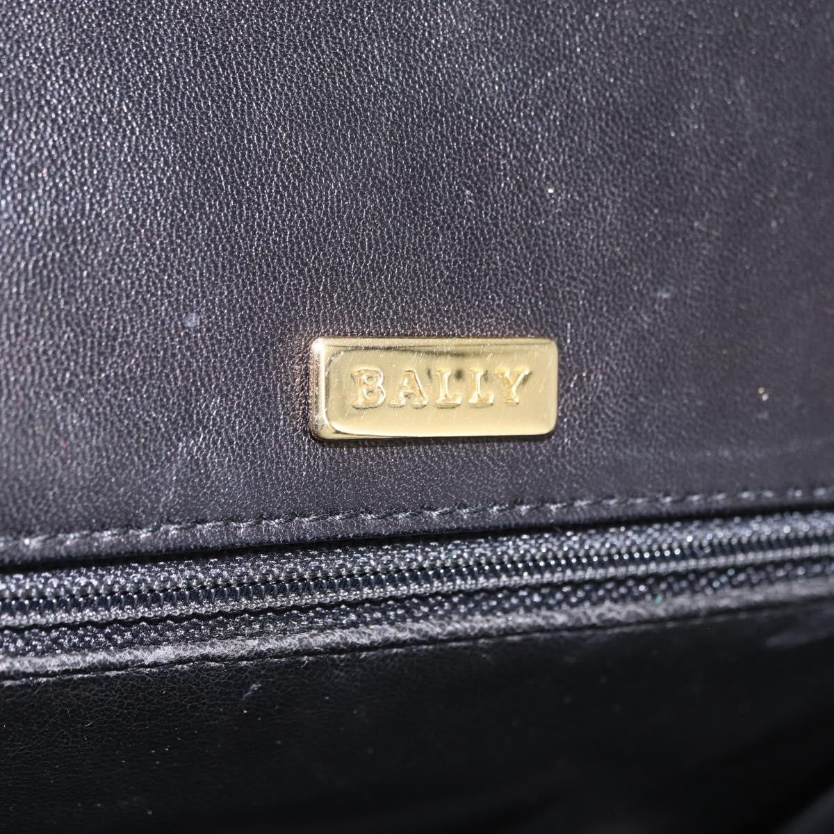 Bally Vintage Chain Quilted Leather, Black, Leather, Shoulder Bag
