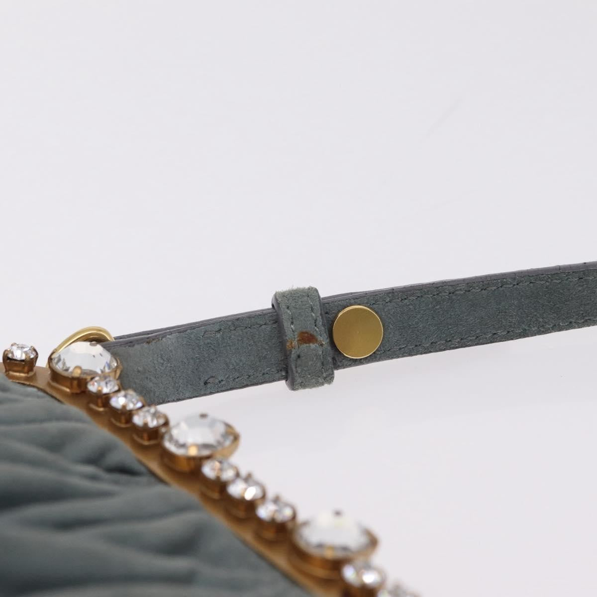 Miu Miu Matelassé Frame Clutch Matelassé Leather, Gray, Suede, Clutch