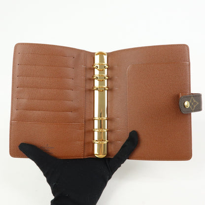 Louis Vuitton Ring Agenda Cover Monogram Canvas, Brown, Canvas, Briefcase