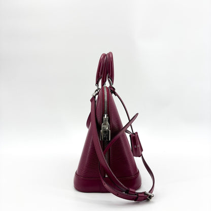 Louis Vuitton Alma Epi Leather, Purple, Leather, Handbag