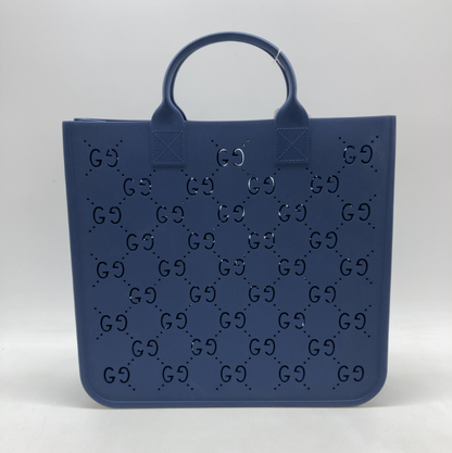 Gucci Miss GG Tote GG Canvas with Leather, Navy, Rubber, Tote Bag