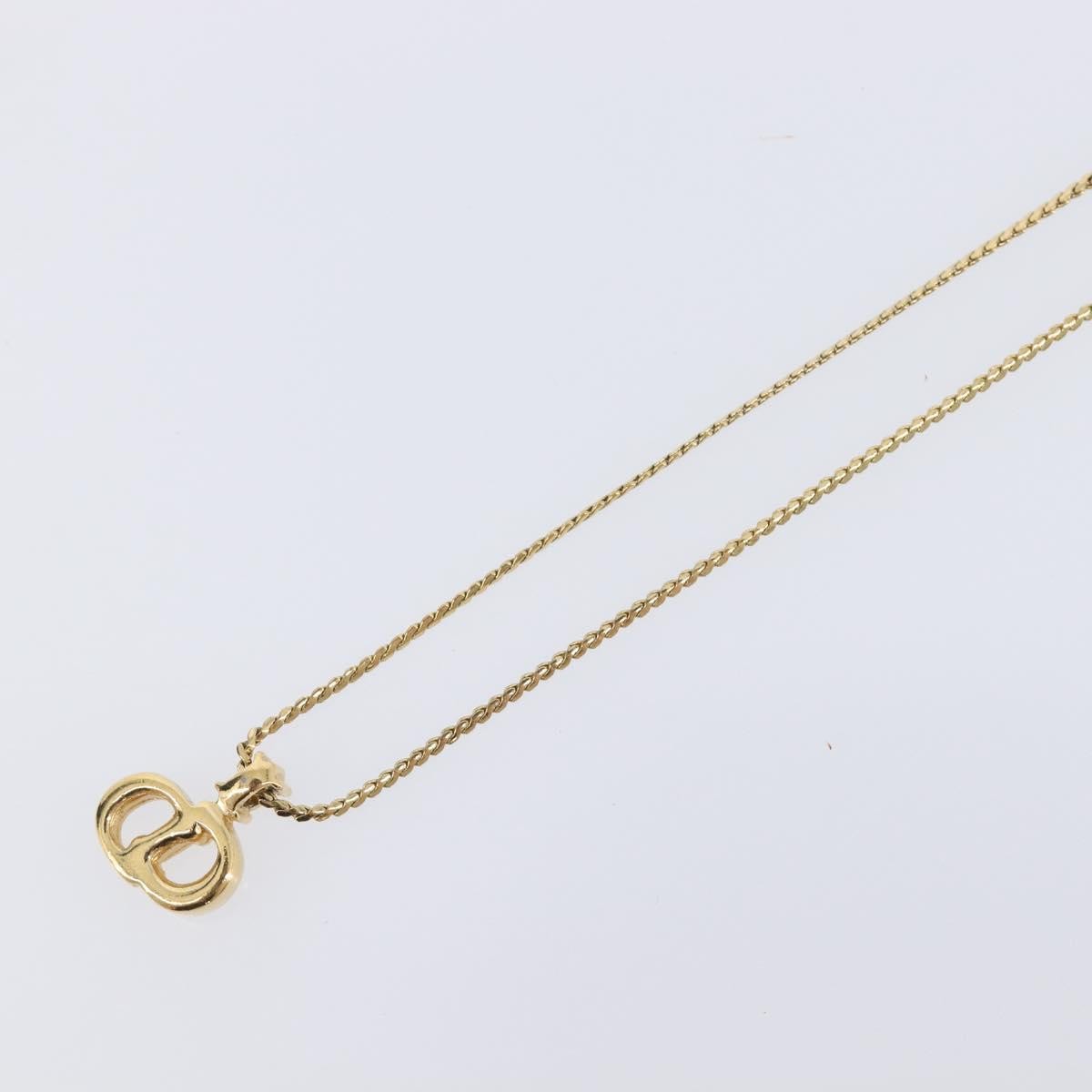 Christian Dior CD Pendant Metal, Gold, Metal, Necklace