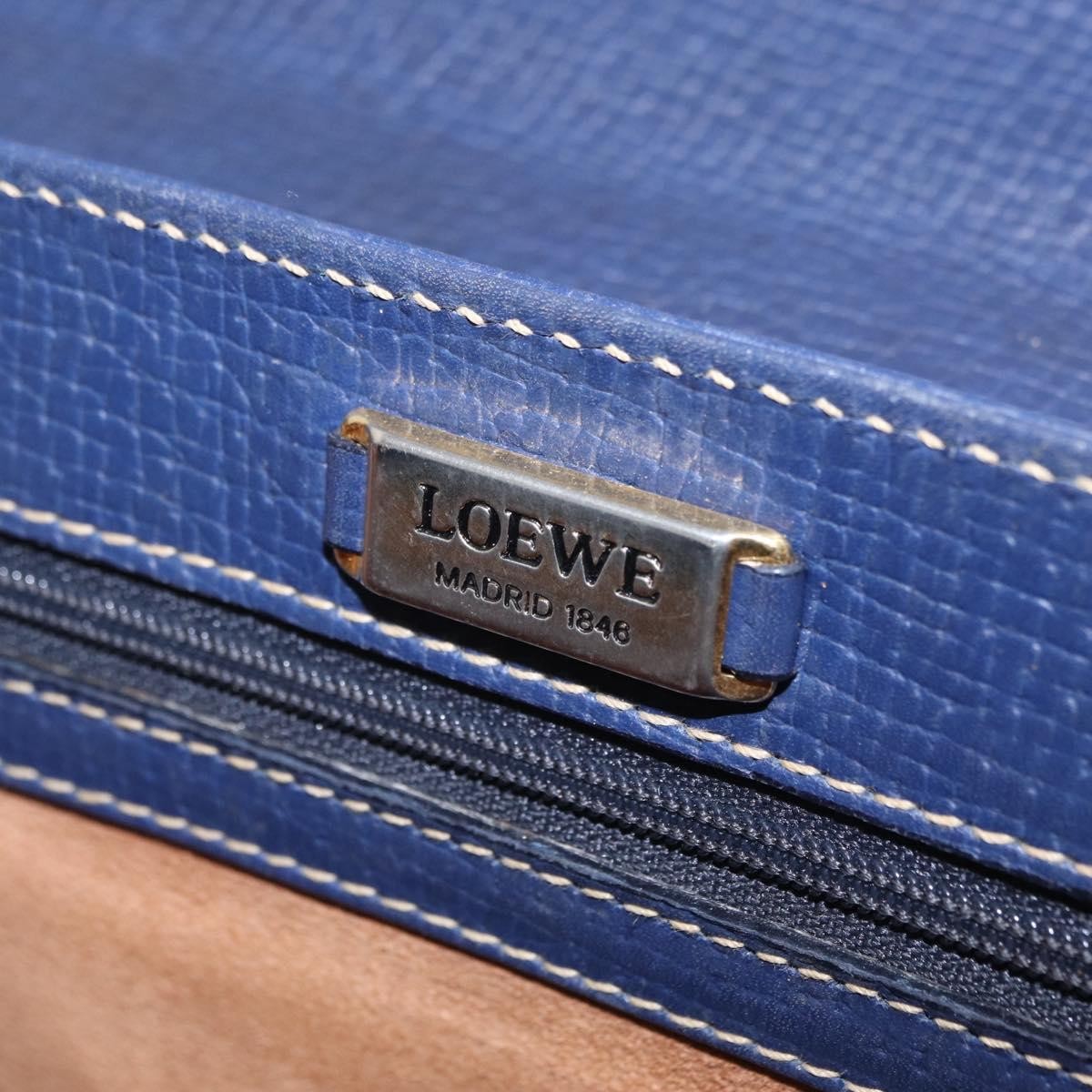 Loewe Tote Leather, Navy, Leather, Tote Bag