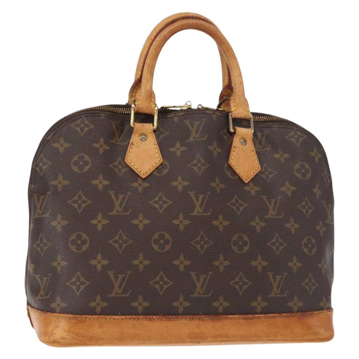 Louis Vuitton Alma Handbag Monogram Canvas, BROWN, CANVAS, Handbag