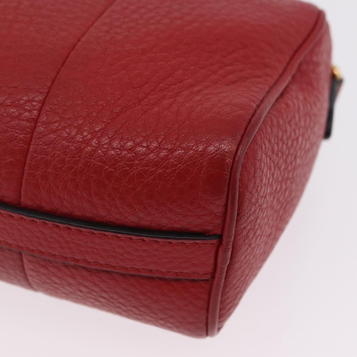 Prada Barrel Vitello Phenix, Red, Leather, Crossbody Bag