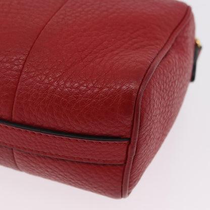 Prada Barrel Vitello Phenix, Red, Leather, Crossbody Bag