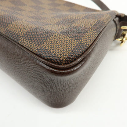 Louis Vuitton Trousse Make Up Damier, Brown, Canvas, Clutch