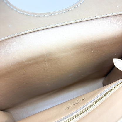 Burberry Convertible Fold Over Pocket Clutch Leather, Brown, Leather, Clutch