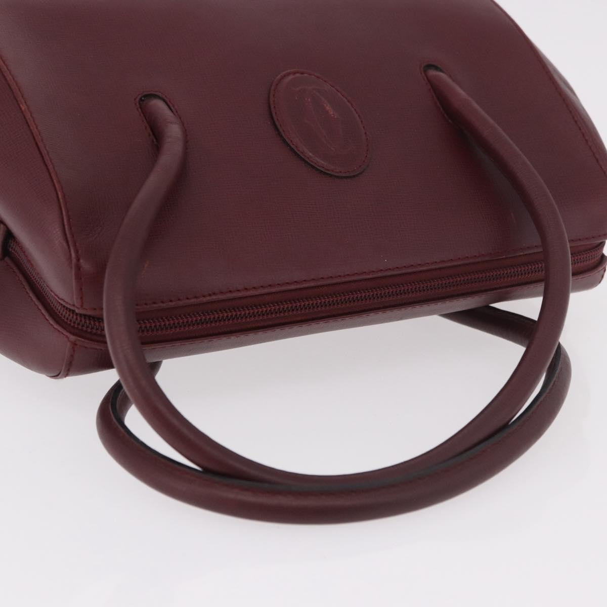 Cartier Must Line Leather, Burgundy, Leather, Handbag