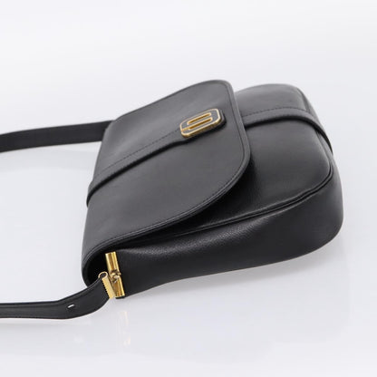 Christian Dior Shoulder Leather, Black, Leather, Shoulder Bag