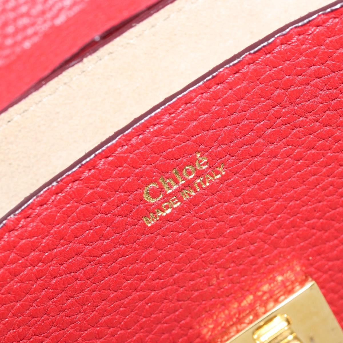 Chloe Drew Leather, Red, Leather, Crossbody Bag
