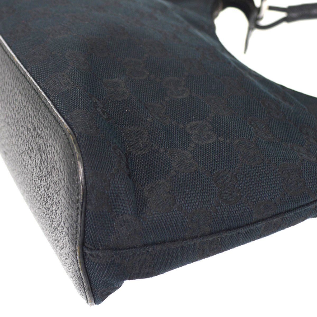 Gucci Vintage Hobo GG Canvas, Black, Canvas, Shoulder Bag