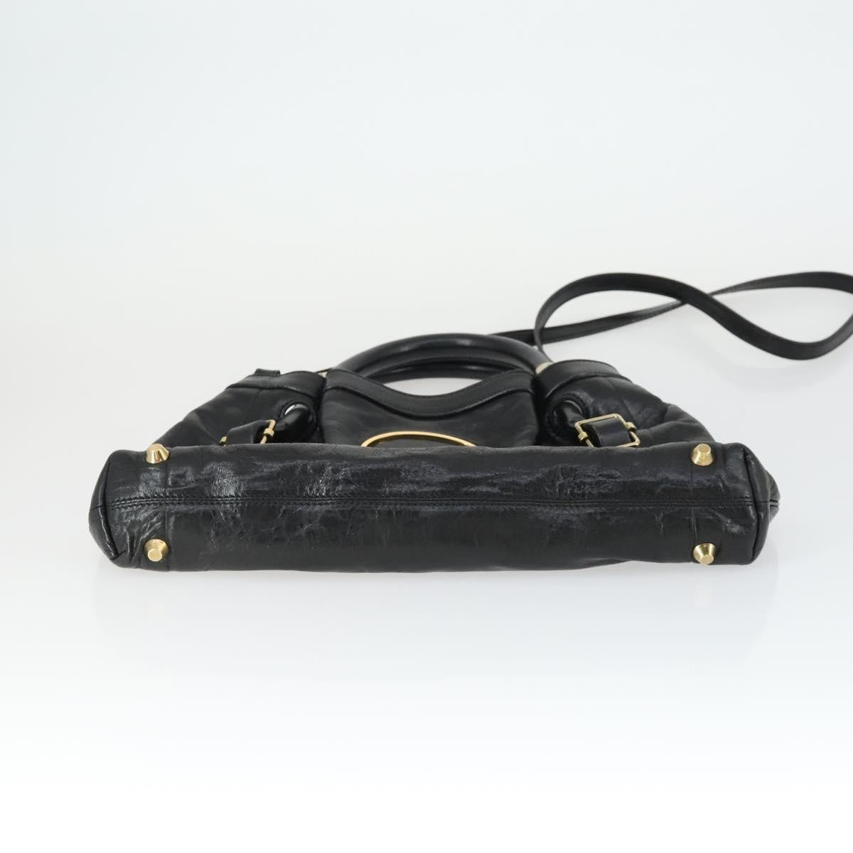 Chloe Victoria Leather, Black, Leather, Handbag