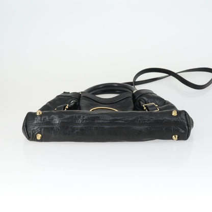 Chloe Victoria Leather, Black, Leather, Handbag