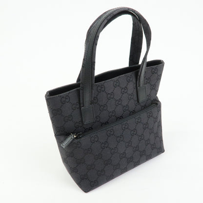 Gucci Tote GG Canvas and Leather, Black, Canvas, Tote Bag