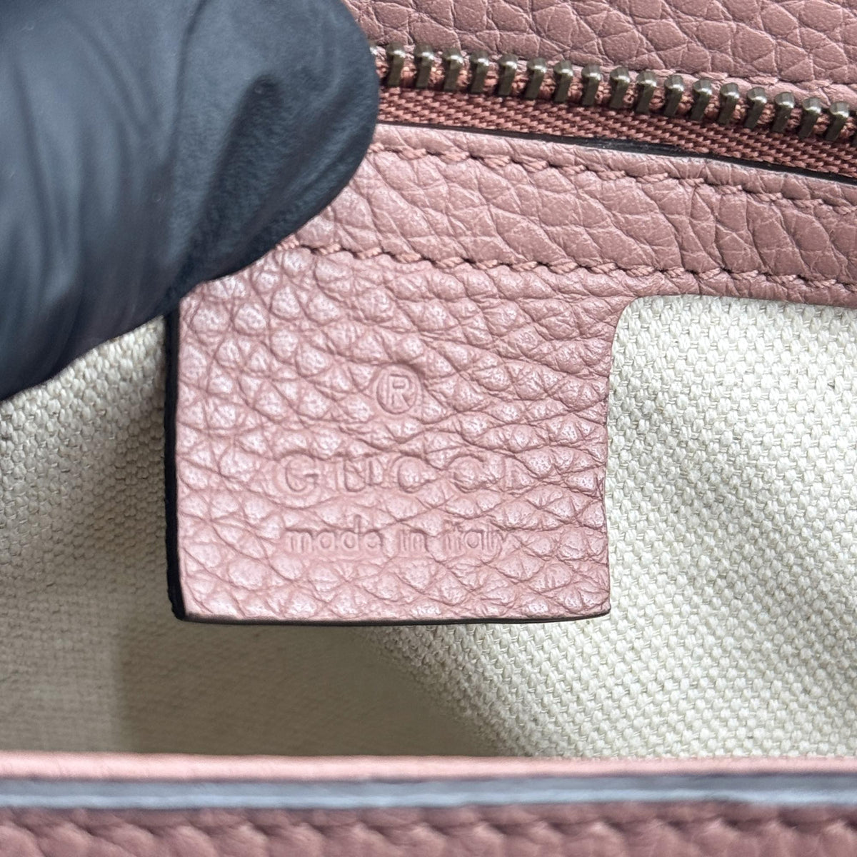Gucci GG Marmont Top Handle Leather, Pink, Leather, Handbag