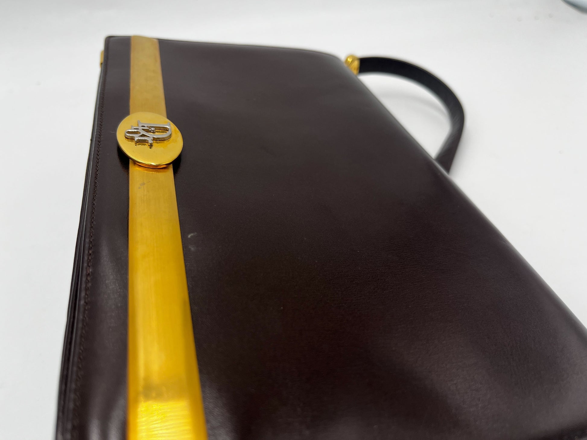 Christian Dior 30 Montaigne Clutch Patent leather, BROWN, PATENT_LEATHER, Shoulder bag
