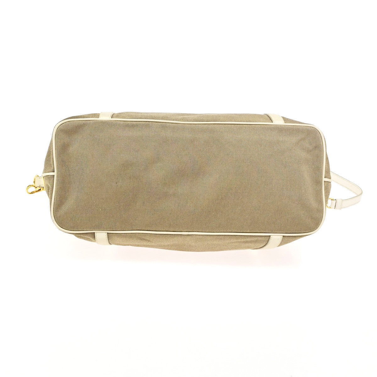Prada Logo Convertible Shopper Canvas, Brown, Canvas, Tote Bag