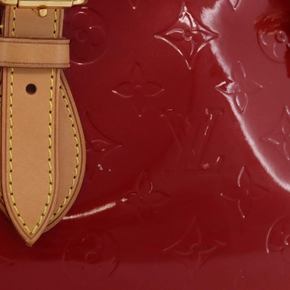 Louis Vuitton Rosewood Avenue Monogram Vernis, Red, Patent Leather, Handbag