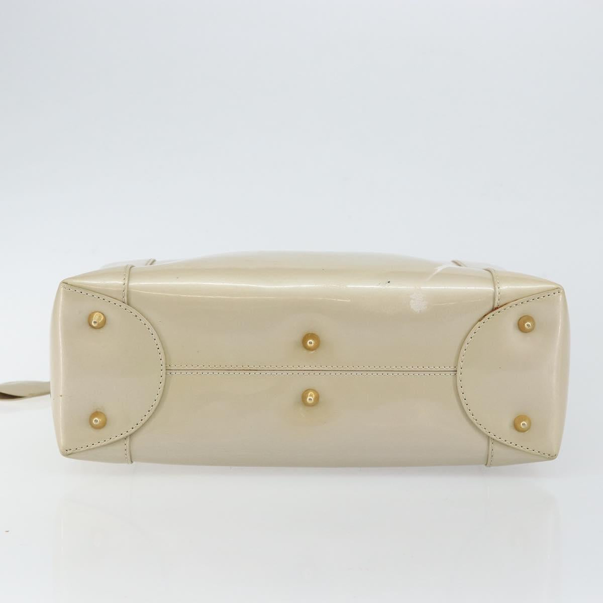 Christian Dior Diorissimo Tote Patent leather, BEIGE, LEATHER, Tote bag