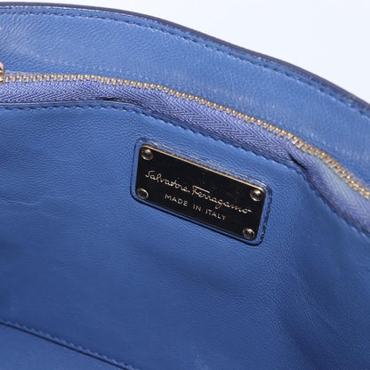 Salvatore Ferragamo Abbey Leather, Navy, Leather, Shoulder Bag