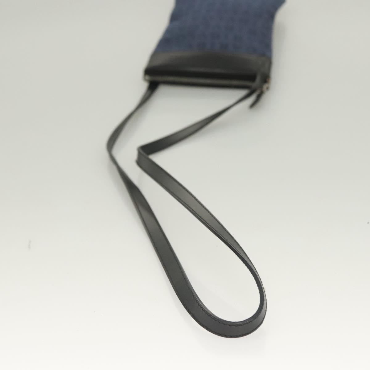 Bvlgari Logomania Canvas with Leather, Blue, Canvas, Shoulder Bag
