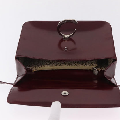 Cartier Panthère Shoulder Patent Leather, Burgundy, Patent Leather, Shoulder Bag