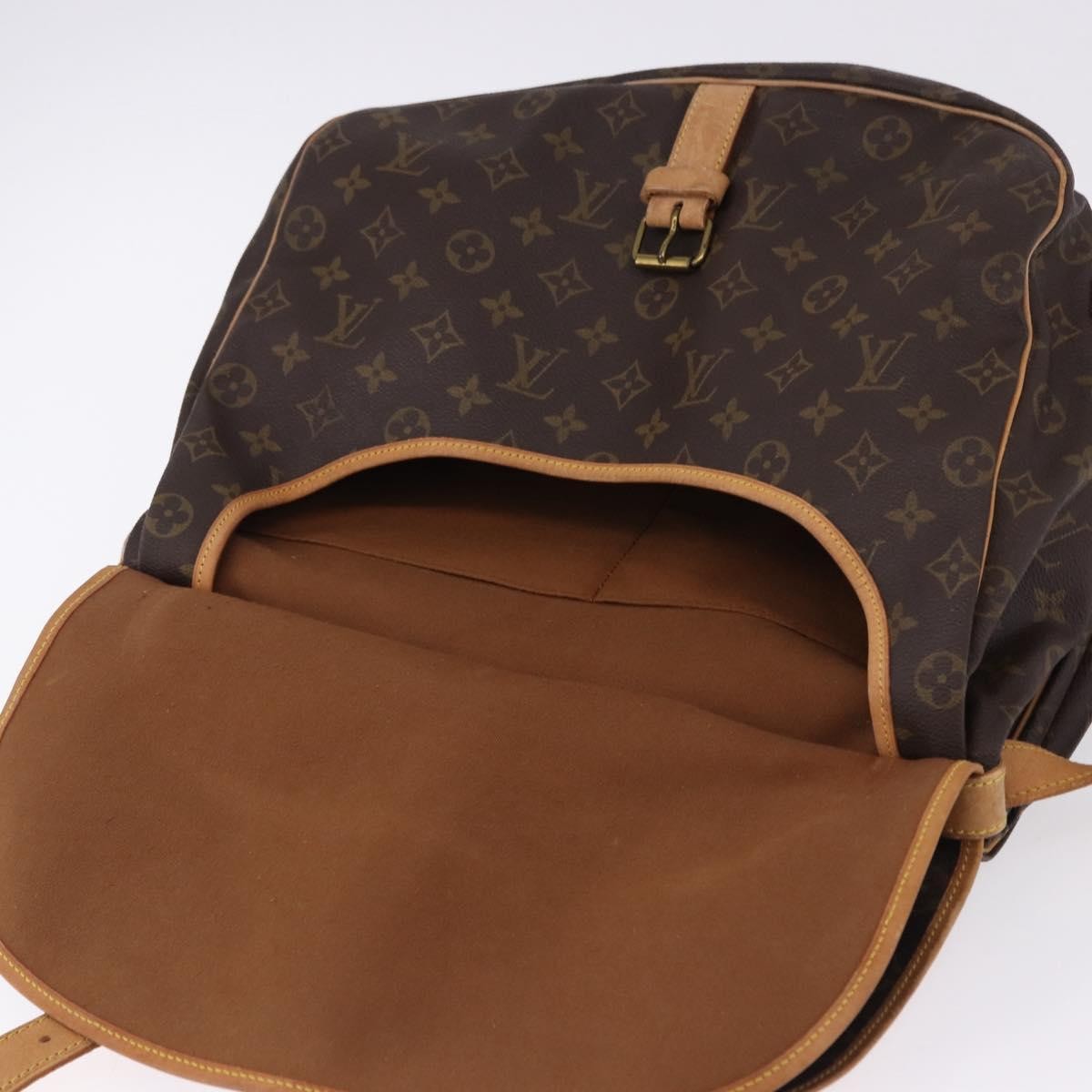 Louis Vuitton Saumur Monogram, Brown, Canvas, Shoulder Bag