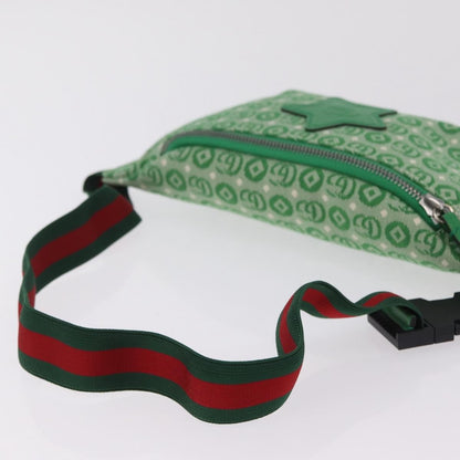 Gucci Children's Belt GG Canvas, Green, Canvas, Handbag