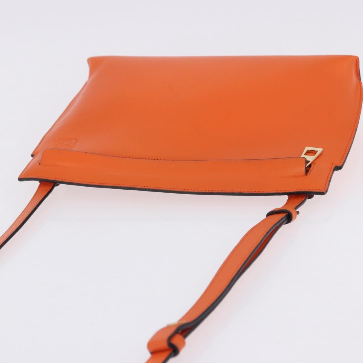 Loewe T Messenger Leather, Orange, Leather, Crossbody Bag
