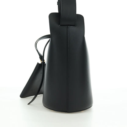 Burberry Supple Bucket Leather, Black, Leather, Handbag