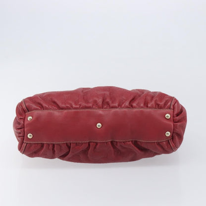 Gucci D Ring Guccissima Leather, Red, Leather, Tote Bag