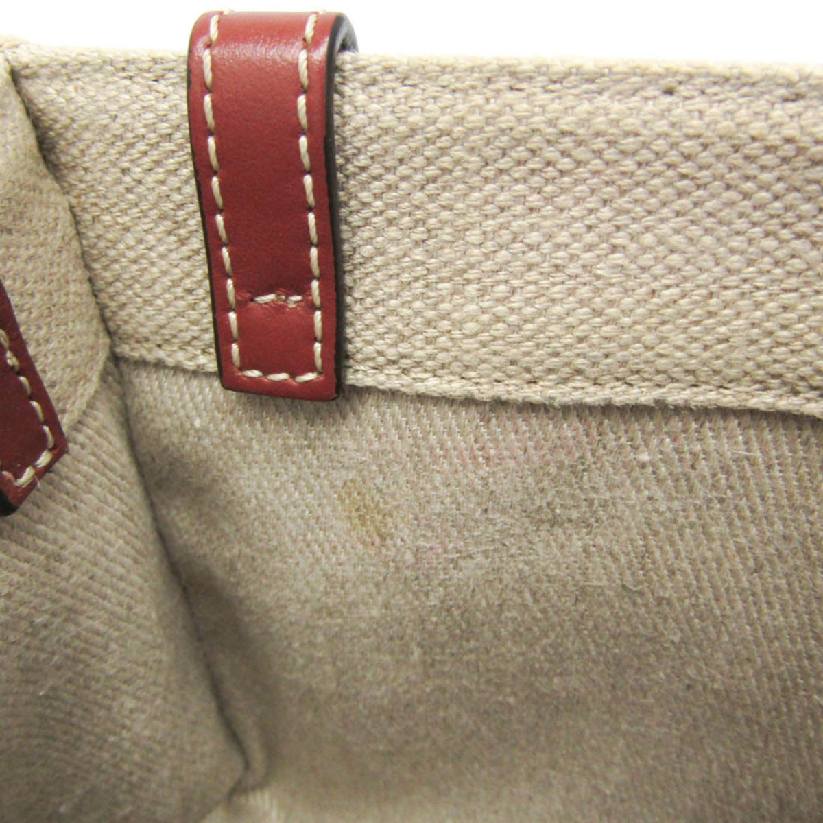 Chloe Woody Convertible Canvas with Leather, Beige, Canvas, Tote Bag