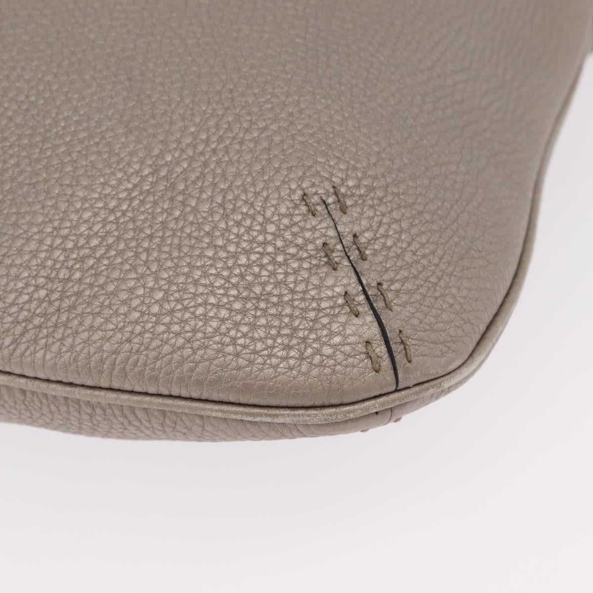 Fendi Selleria Leather, Silver, Leather, Crossbody Bag