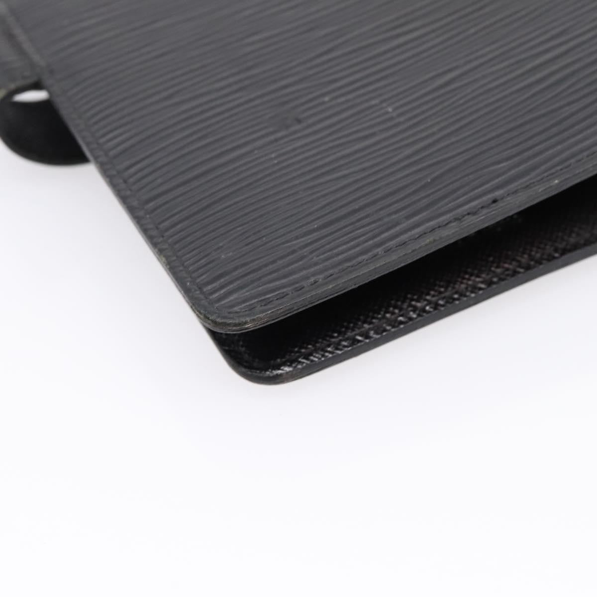 Louis Vuitton Agenda Cover Epi Leather, Black, Leather, Wallet