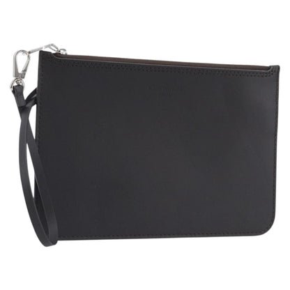 Louis Vuitton Neverfull Pochette Leather, Brown, Leather, Clutch