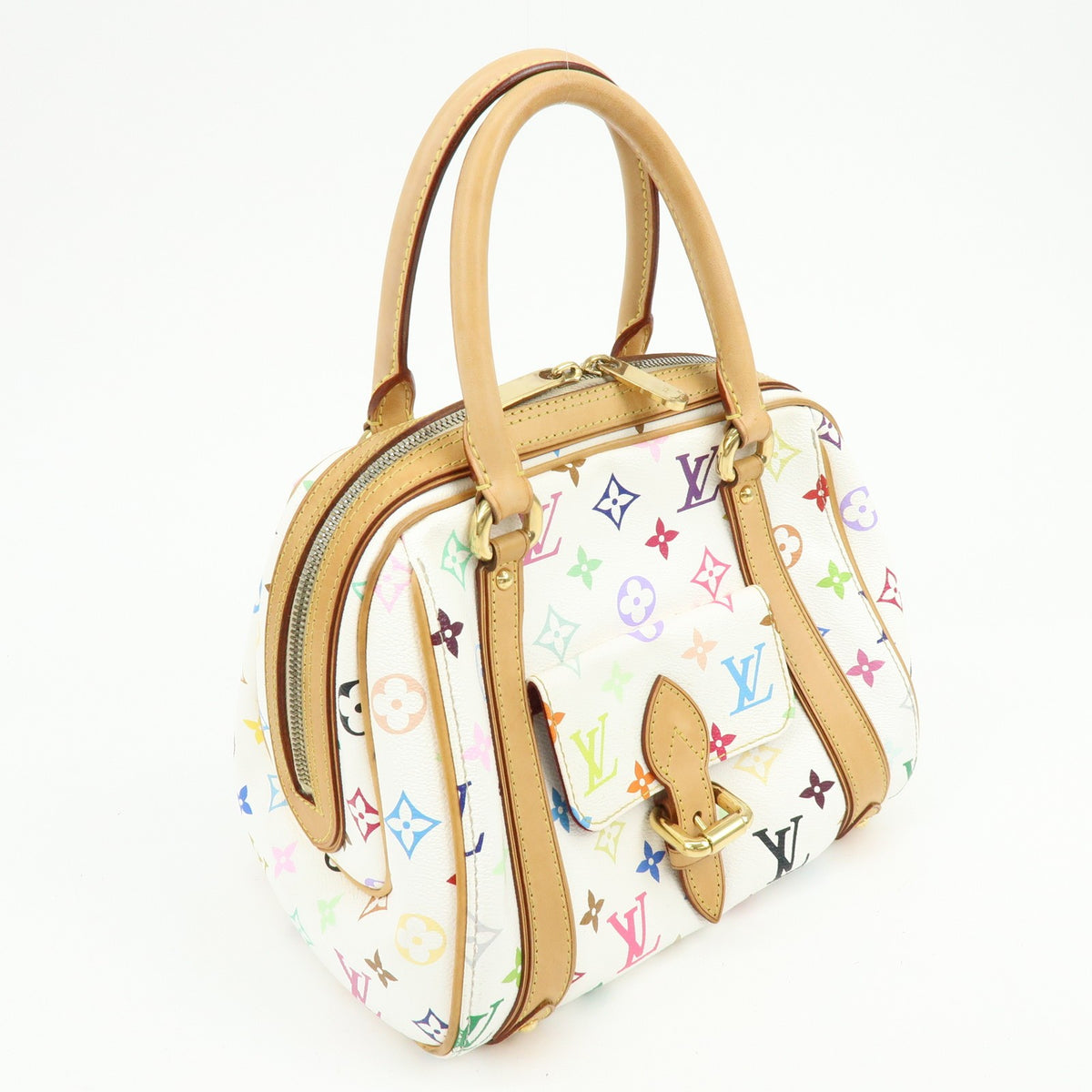 Louis Vuitton Priscilla Monogram Multicolor, White, Canvas, Handbag