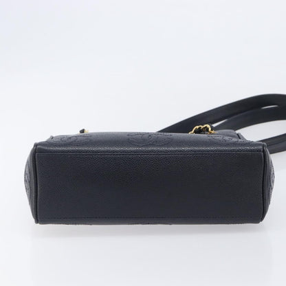 Chanel Vintage Zipped Chain Caviar, Black, Leather, Tote Bag