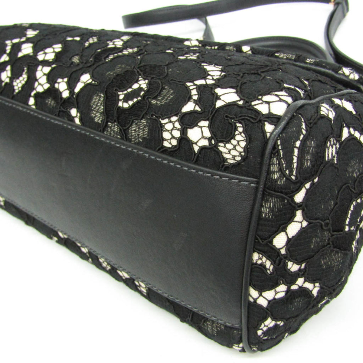 Dolce & Gabbana Miss Sicily Floral Lace, Black, Cotton, Handbag