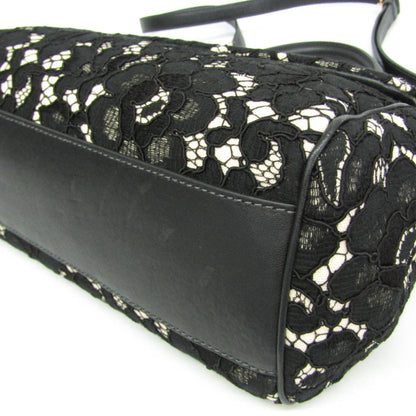 Dolce & Gabbana Miss Sicily Floral Lace, Black, Cotton, Handbag