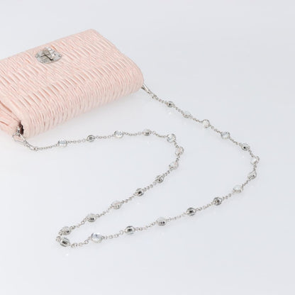 Miu Miu Crystal Full Flap Printed Calf Hair and Matelasse Leather, Pink, Satin, Shoulder Bag