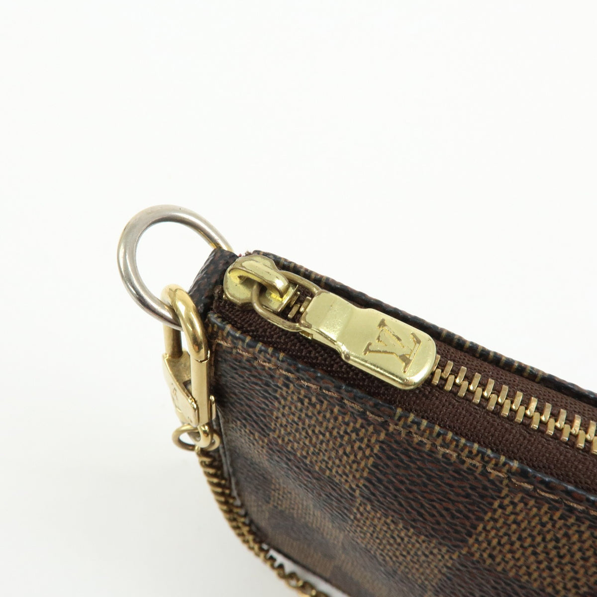 Louis Vuitton Pochette Accessoires Damier, Brown, Canvas, Clutch